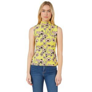 2/$30 ZARA XS Floral Sleeveless Mock Neck Top